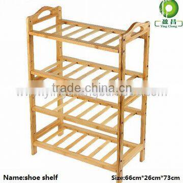 bamboo modern shoes display shelf