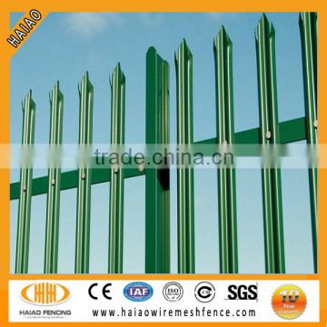 Trigeminal pointed coated metal palisade fencing ( Anping factory )