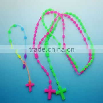Cross Style Rosary silicone necklace (eco-friendly)