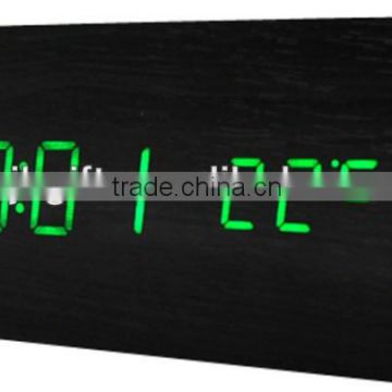 wooden led digital alarm clock