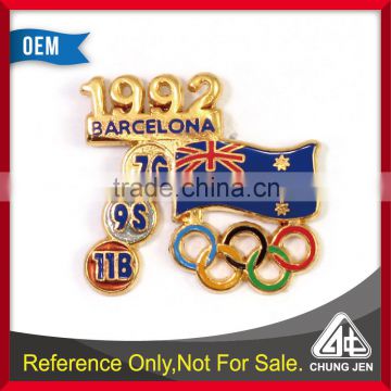 Promotional cheap custom metal badges for sports activity