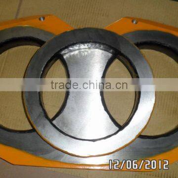 spare parts for cifa/schwing/putzmeister/sany/zoomlion wear plate and cutting ring