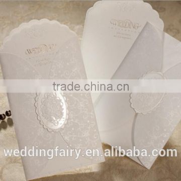 Factory sale handmade white invitation card for wedding