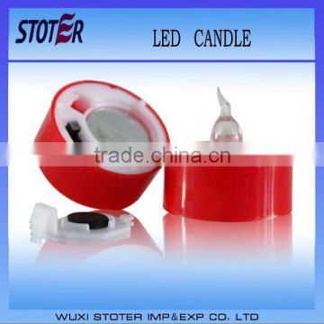 Red color LED candle with moving flame