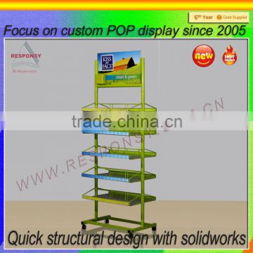 cost-saving muti-tiers beverage metal wire racks display shelf