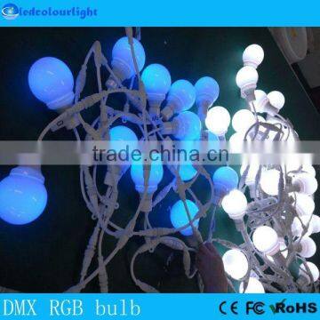 LED Light Strings DMX512 DC24V 1pixel 80mm ganging RGB festoon bulb light