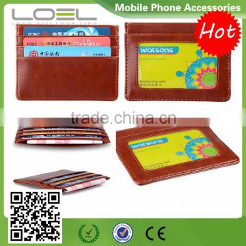 Popular simple Credit Card Use and leather PU Blocking Wallets/case/holder for man Quality Assured