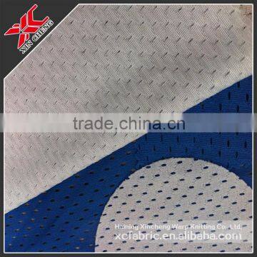 Haining 100% polyester warp knitting mesh fabric for sportswear