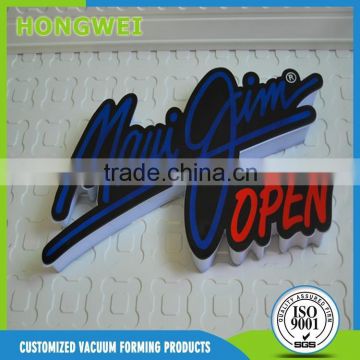 vacuum forming thick blister 3D advertising sign letters