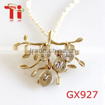 FAMILY TREE Necklace, Mother Grandmother Personalized jewelry,18K gold stainless steel pendant