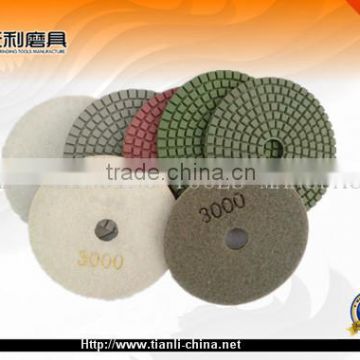 4inch diamond dry/wet abrasive pad pads for marble