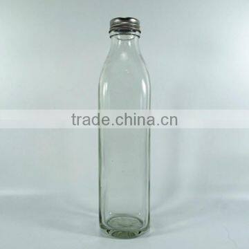 clear oil glass bottle with screw cap