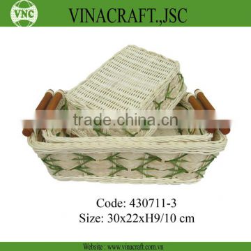 Rattan baskets wholesale With Handles