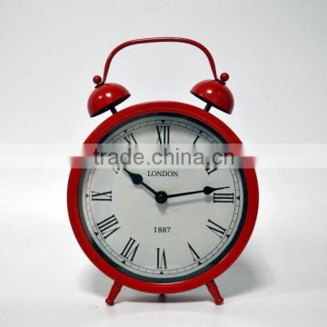 Metal bedside table clocks