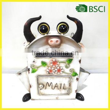 YS15015 Pretty Handicraft Metal Cow Mailbox
