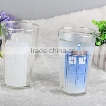 custom design hot sale temperature color change glass cup