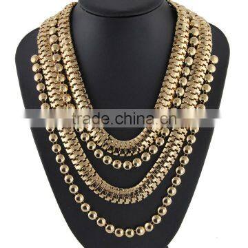 Vintage multilayer chain necklace jewelry,ethnic desgin for unisex costume accessories