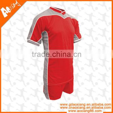 SJ054 customized Short Sleeve Soccer Uniform with spandex