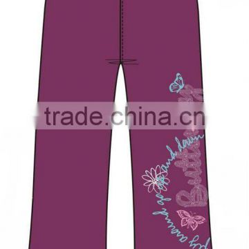girls fleece pants with beautiful pattern