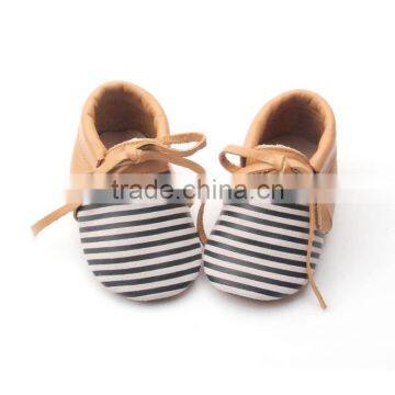 Tie popular cheap high quality baby leather shoes
