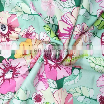 Natural Flower Colors Pattern Digital Print Knit Fabric 95% Rayon 5%spandex Rayon Elastic Jersey Fabric