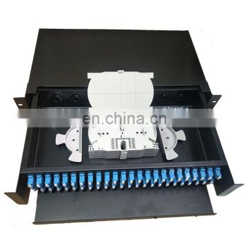 SC ST UPC APC fiber optical rack-mountable patch panel with sliding draw