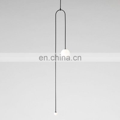 New Design Straight Vertical Metal Black Pendant Light Nordic Minimalist Decor Pendant Lamp
