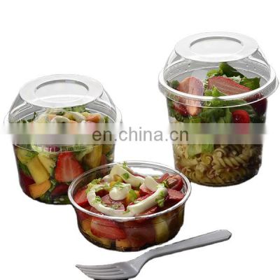 Slice fruit vegetable salad clear plastic tub with lid