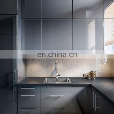 Customized Home furniture gray glossy  kitchen furniture wardrobes cocina kitchen cabinets modern