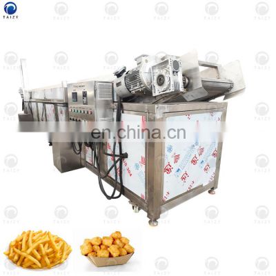 continuous french fries deep fryer crisp chicken nugget donut frying machine with mesh belt conveyor