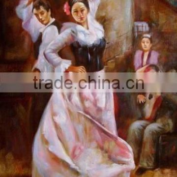 beautiful girl oil painting for hotel decor,club decor ct-125