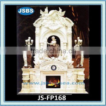carved luxury stone fireplace surround