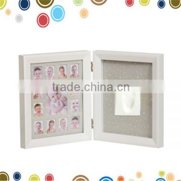 Air drying clay polymer handpring impression with double frame