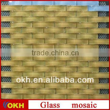 300x300mm gold foil glass mosaic