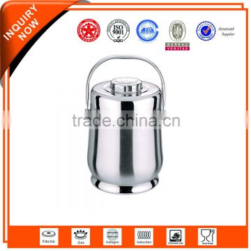 Stainless steel food warmer container with handle