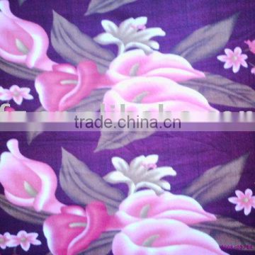 blanket 100% cotton reactive printed velour jacquard embroidery blanket