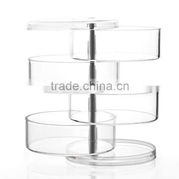 C45 Hot selling organizer clear acrylic makeup cosmetic rotate display Case