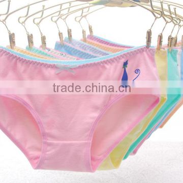 8807 New Fashion cartoon cat printed Sexy Underwear Women cotton panty 2015