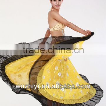 360 Degrees Spanish Style Embroidered Belly Dance Performance Skirt                        
                                                Quality Choice
