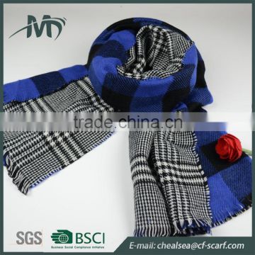 double face check softtextile wholesale blanket scarf shawl
