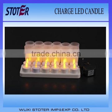 recharge led tea light candle with cup for Christmas
