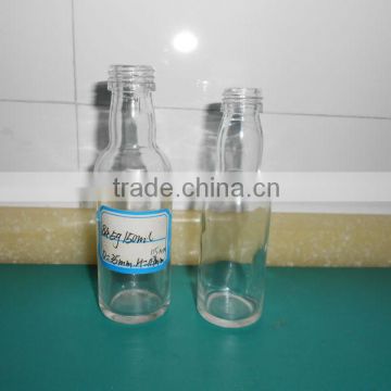 50ml and 40ml clear mini glass spirit liquor bottle, glass sample bottle