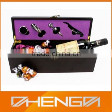 Best Sell factory customized leather single wine box (ZDS-F383)