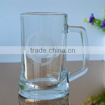 Hot Selling And High Quality Large CapacitY Clear Beer Glass Mug with handle