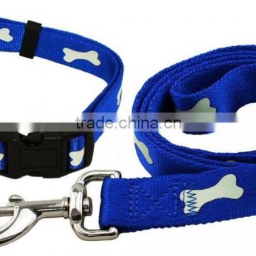 High quality Adjustable Nylon dog collar and leash set for Small Medium pets