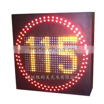 Customized size high quality radar led flashing speed limit sign safety road signs