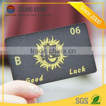 Silk-printing black stainless steel customized shaped metal card