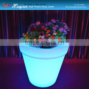 remote control led battery pot light,led lighted planter pots