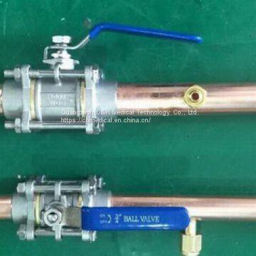 Medical Gas Pipeline System using Stainless Steel Material Copper Pipe Line Valves for Medical Gases of Oxygen