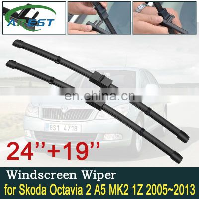 for Skoda Octavia 2 A5 MK2 1Z 2005~2013 Car Wiper Blade Windshield Wipers Car Accessories 2006 2007 2008 2009 2010 2011 2012